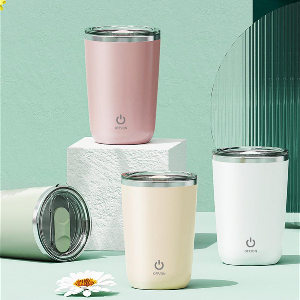 350ml Automatic Self Stirring Mug Coffee Milk Juice Mixing Cup Electric Stainless Steel