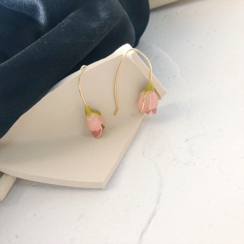 Ins Style Retro Sweet Tulip Earrings