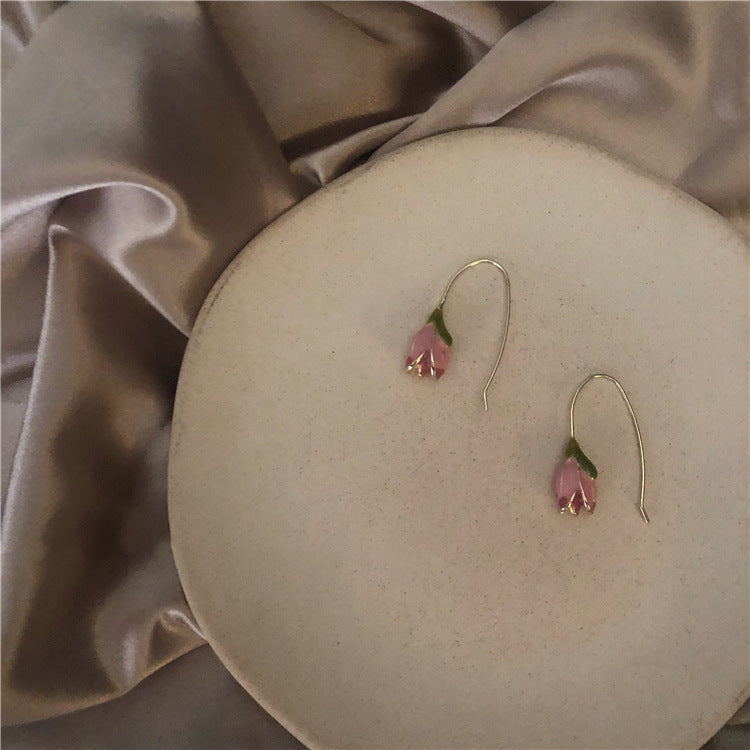 Ins Style Retro Sweet Tulip Earrings