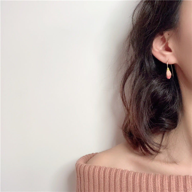 Ins Style Retro Sweet Tulip Earrings