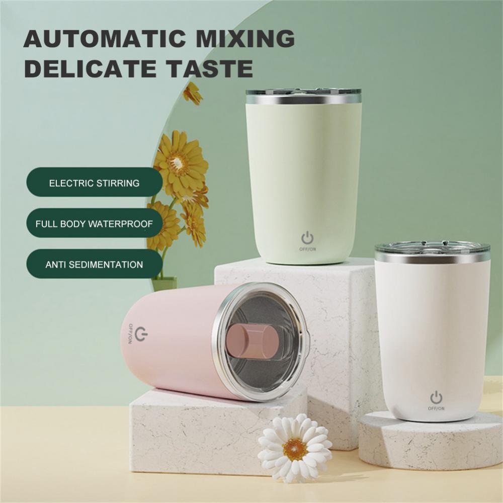 350ml Automatic Self Stirring Mug Coffee Milk Juice Mixing Cup Electric Stainless Steel