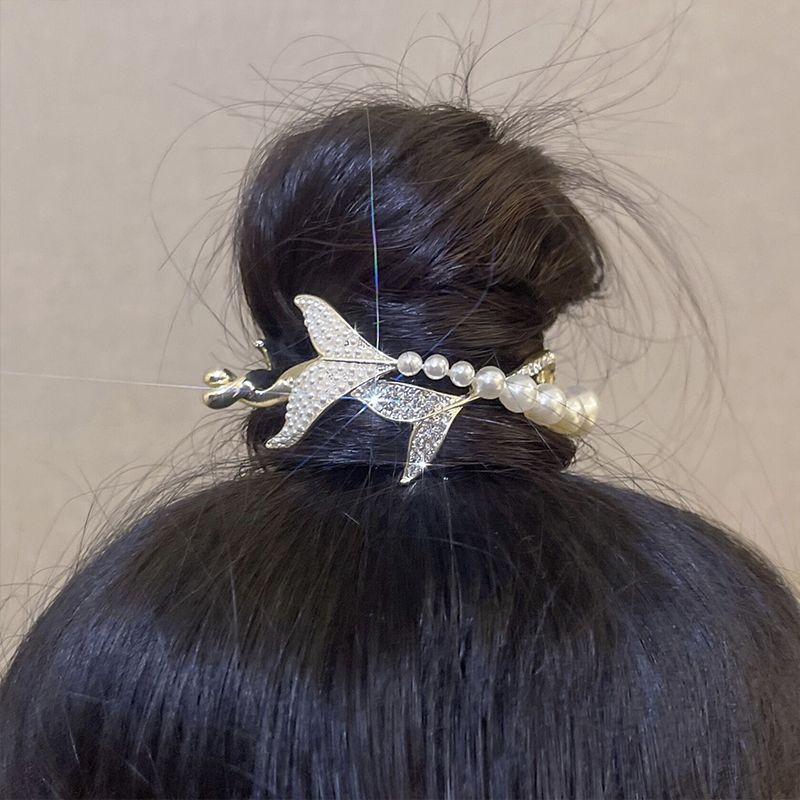 Double Fish Tail Pearl Ball Head Clamping Girl