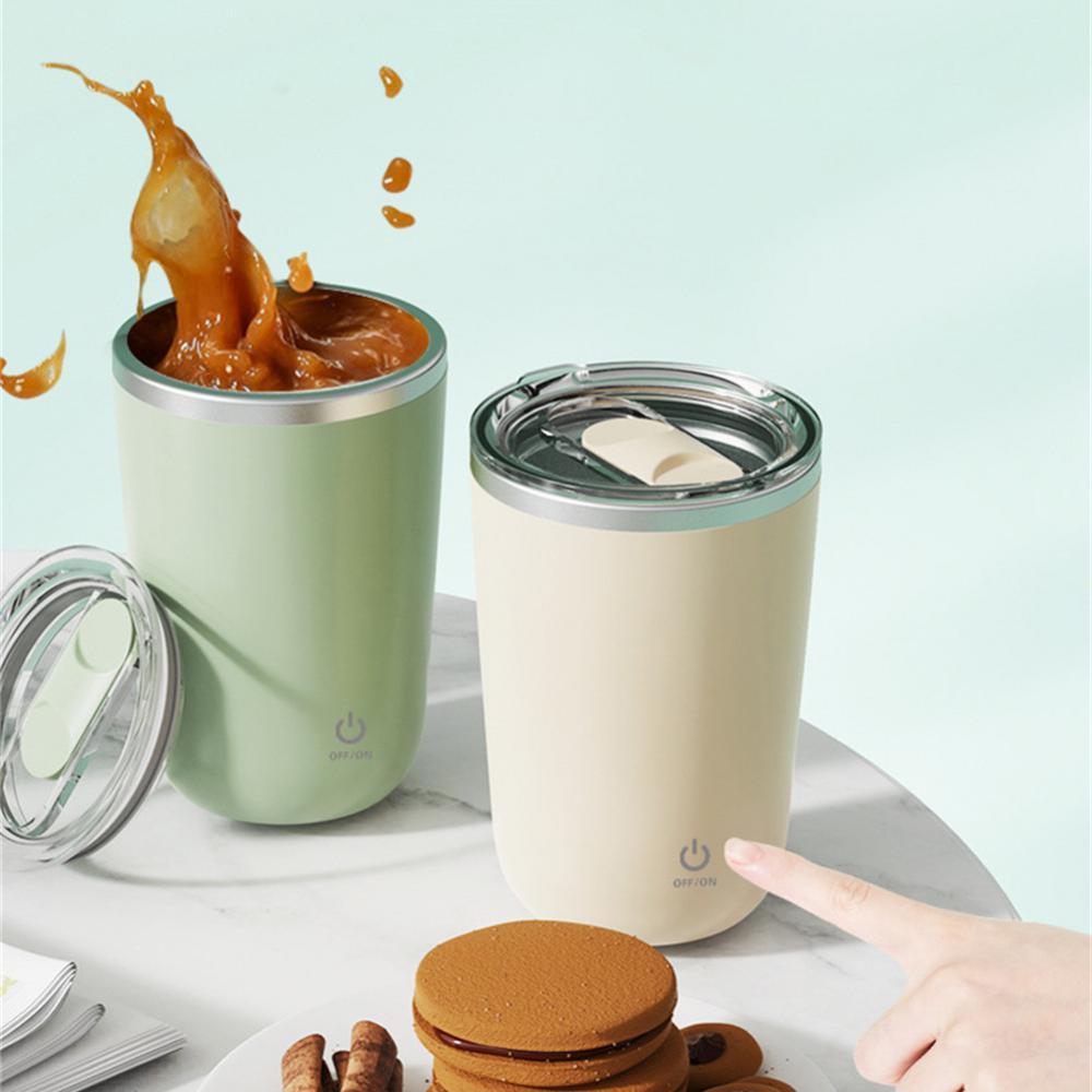 350ml Automatic Self Stirring Mug Coffee Milk Juice Mixing Cup Electric Stainless Steel