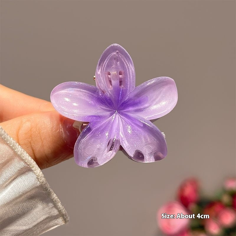 High Sense Plumeria Ruby Seaside Holiday Barrettes