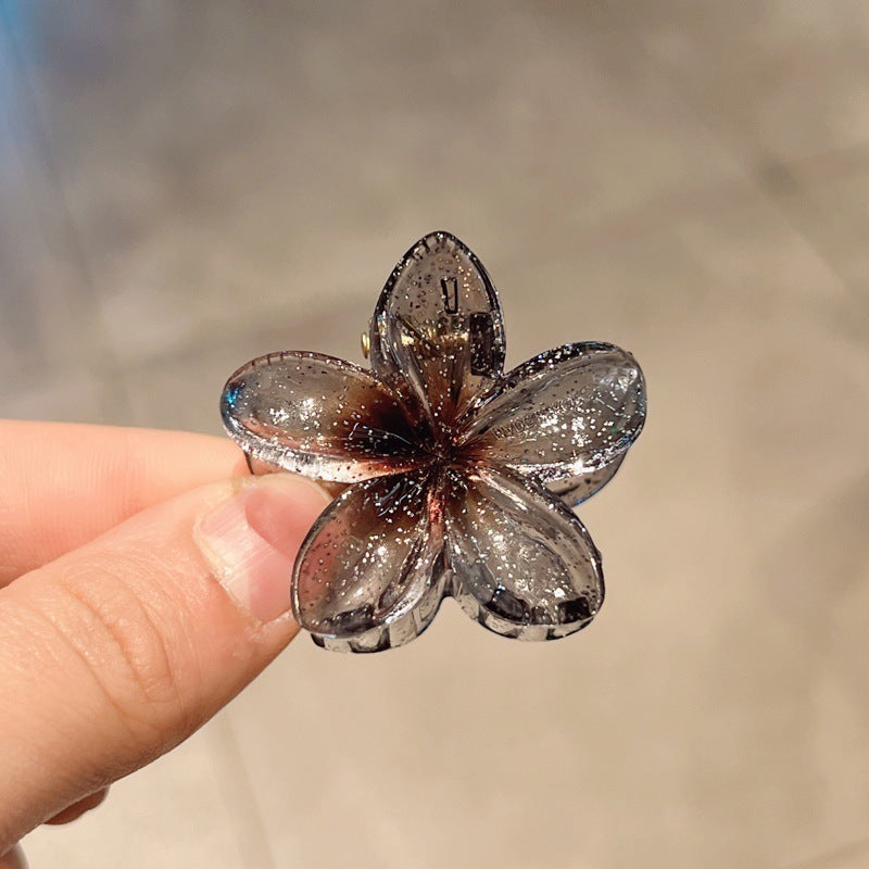 High Sense Plumeria Ruby Seaside Holiday Barrettes