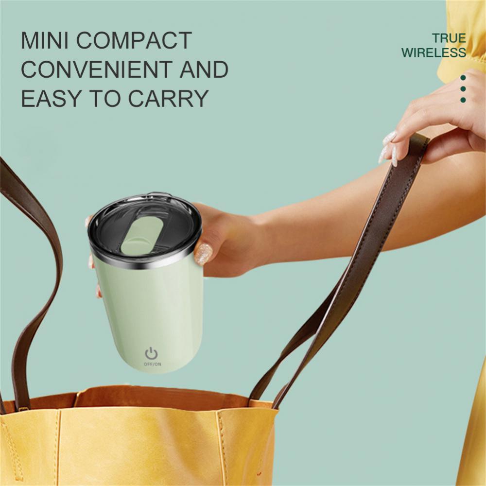 350ml Automatic Self Stirring Mug Coffee Milk Juice Mixing Cup Electric Stainless Steel
