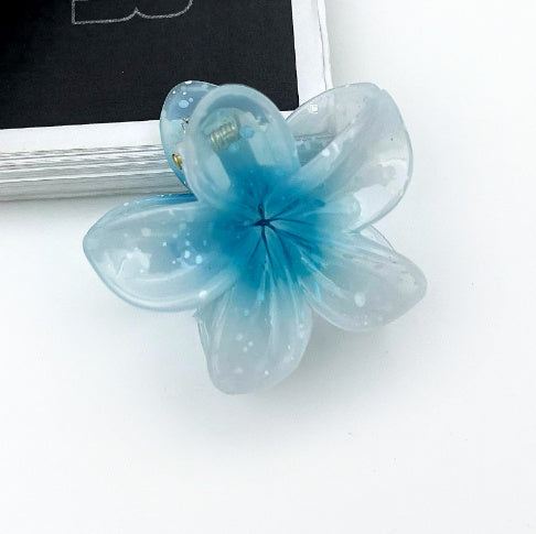 High Sense Plumeria Ruby Seaside Holiday Barrettes