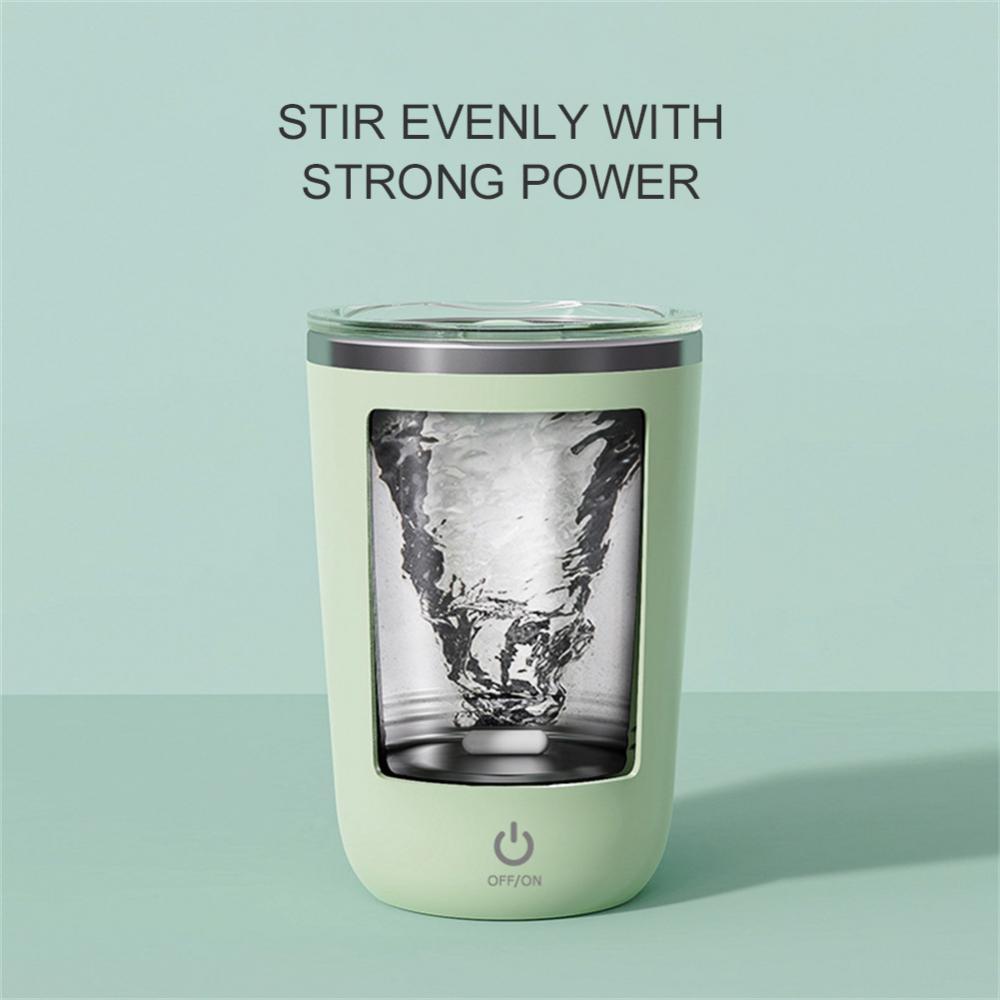 350ml Automatic Self Stirring Mug Coffee Milk Juice Mixing Cup Electric Stainless Steel
